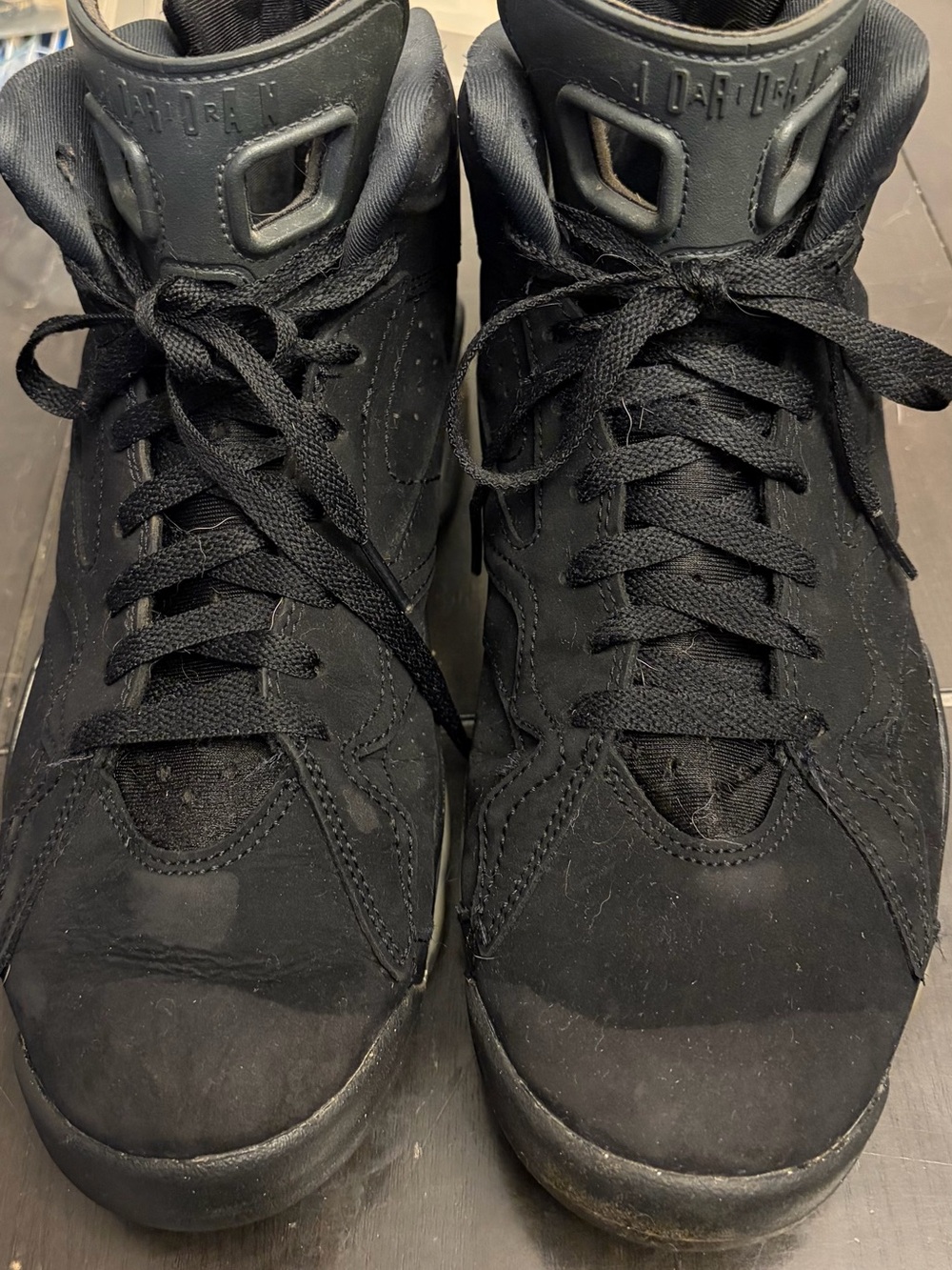 Black Dark Gray Nubuck Men's Air Jordan MVP High-Top Athletic Sneakers